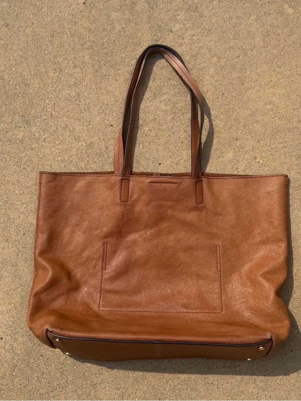 Banana Republic Beige Leather Tote